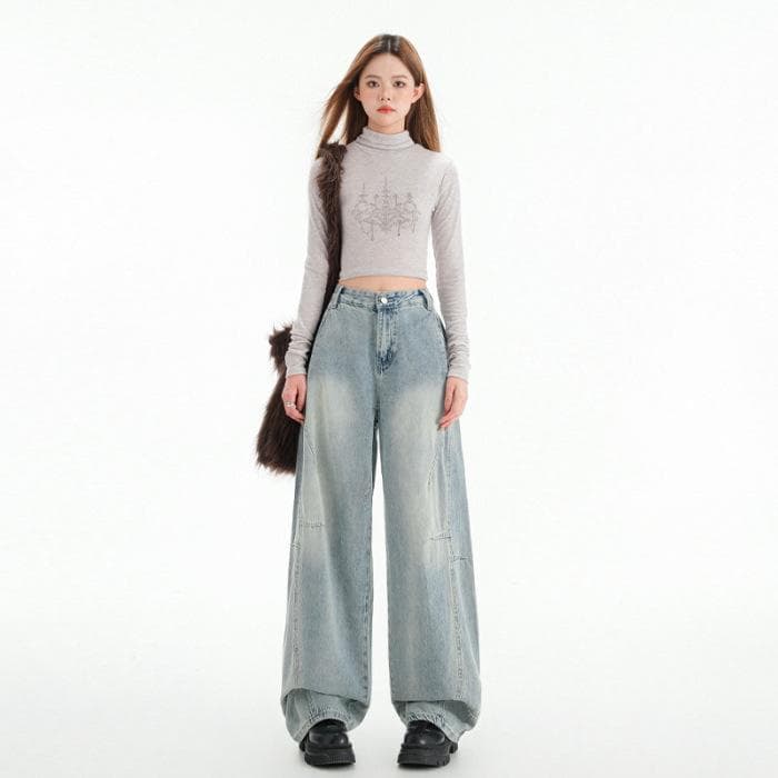 Women's Spring Wide-leg Jeans Women's Spring Design Slim Banana Sickle Pants Wide-leg Trousers Women's Spring XL