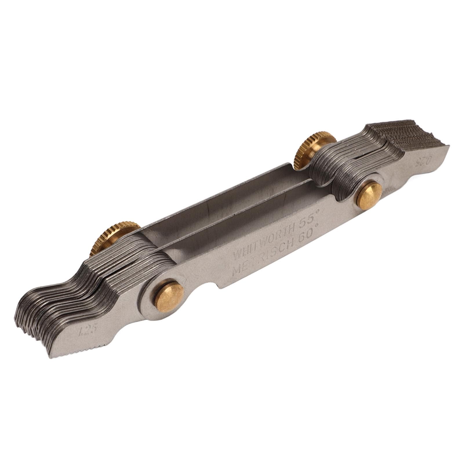 Thread Gauge 55 degrees 60 degrees 52 Blades Metric Imperial Stainless Steel Screw Pitch Measuring Tool