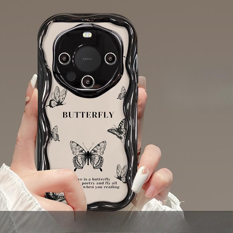 Applicable To Mate60/50pro Mobile Phone Case Nova12/7 Full Screen Butterfly Chain P30 Silicone All-inclusive Honor 100 Honor X10