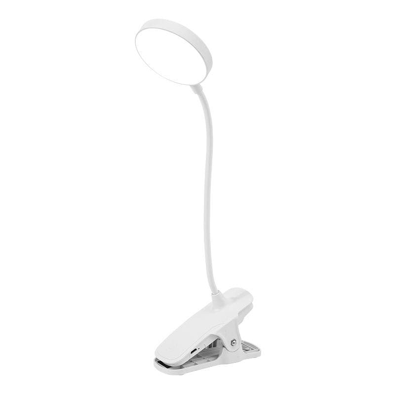 Table Lamp USB Rechargeable Desk Lamp With Clip Bed Reading Book Night Light LED 3 Modes Dimming Eye Protection Light white
