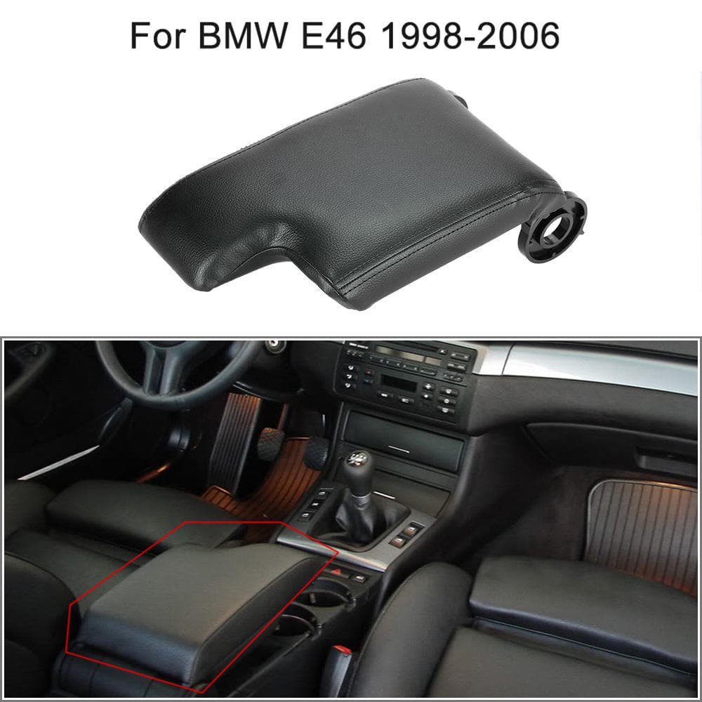 Car Center Console Armrest Cover Replacement Kit for BMW E46 1998-2006