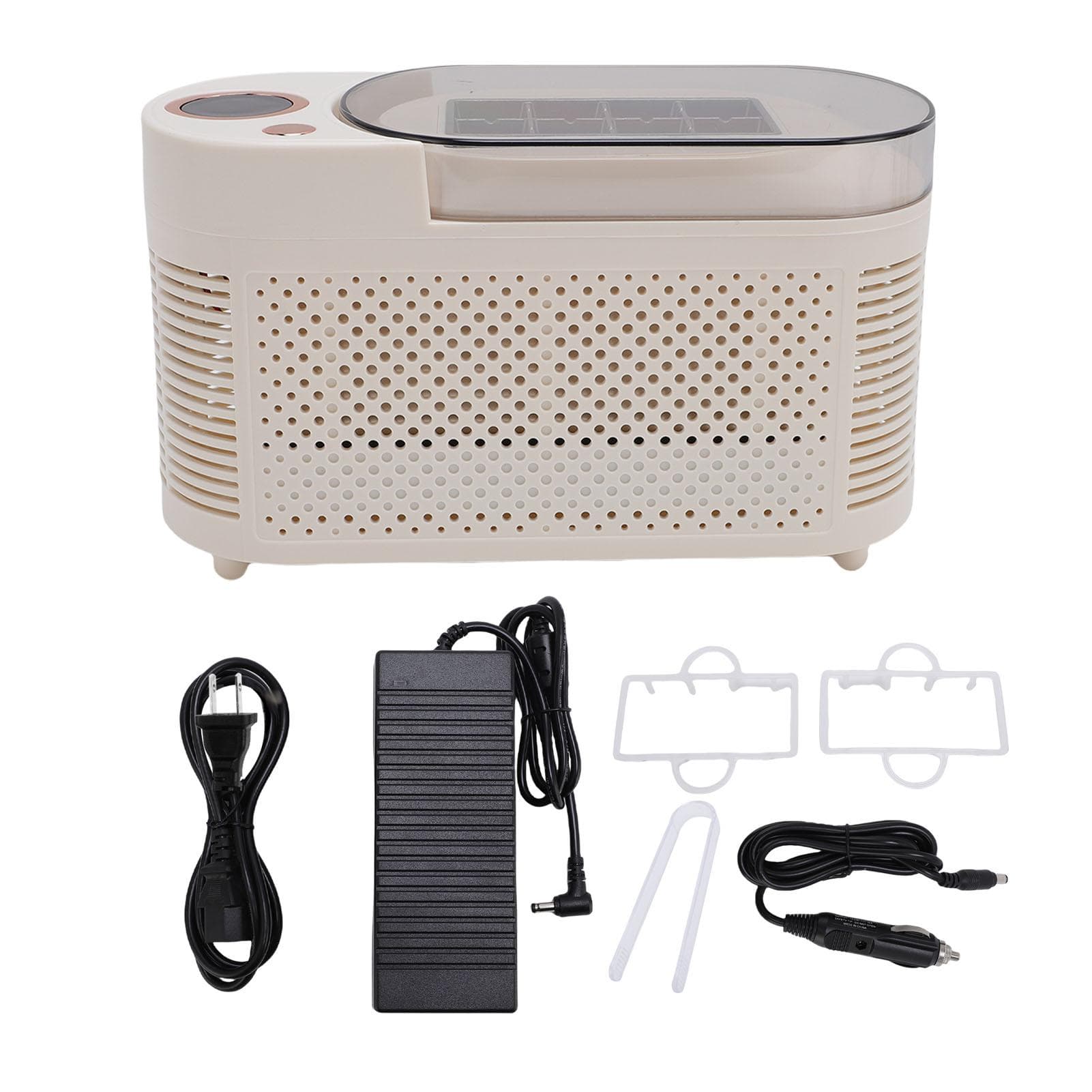 Countertop Mini Ice Maker 120W Aluminum 8 Cubes Portable Ice Machine with Car Power Cord for Home