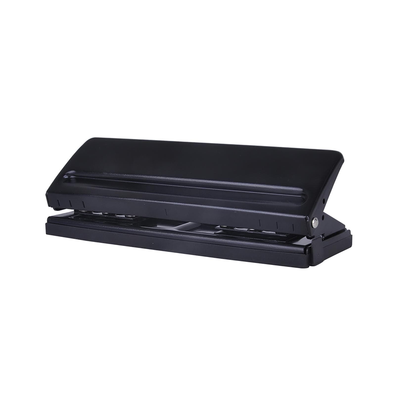 Adjustable 6-Hole Desktop Punch Puncher for A4 A5 A6 B7 Dairy Planner Organizer Six Ring Binder with 6 Sheet Capacity black