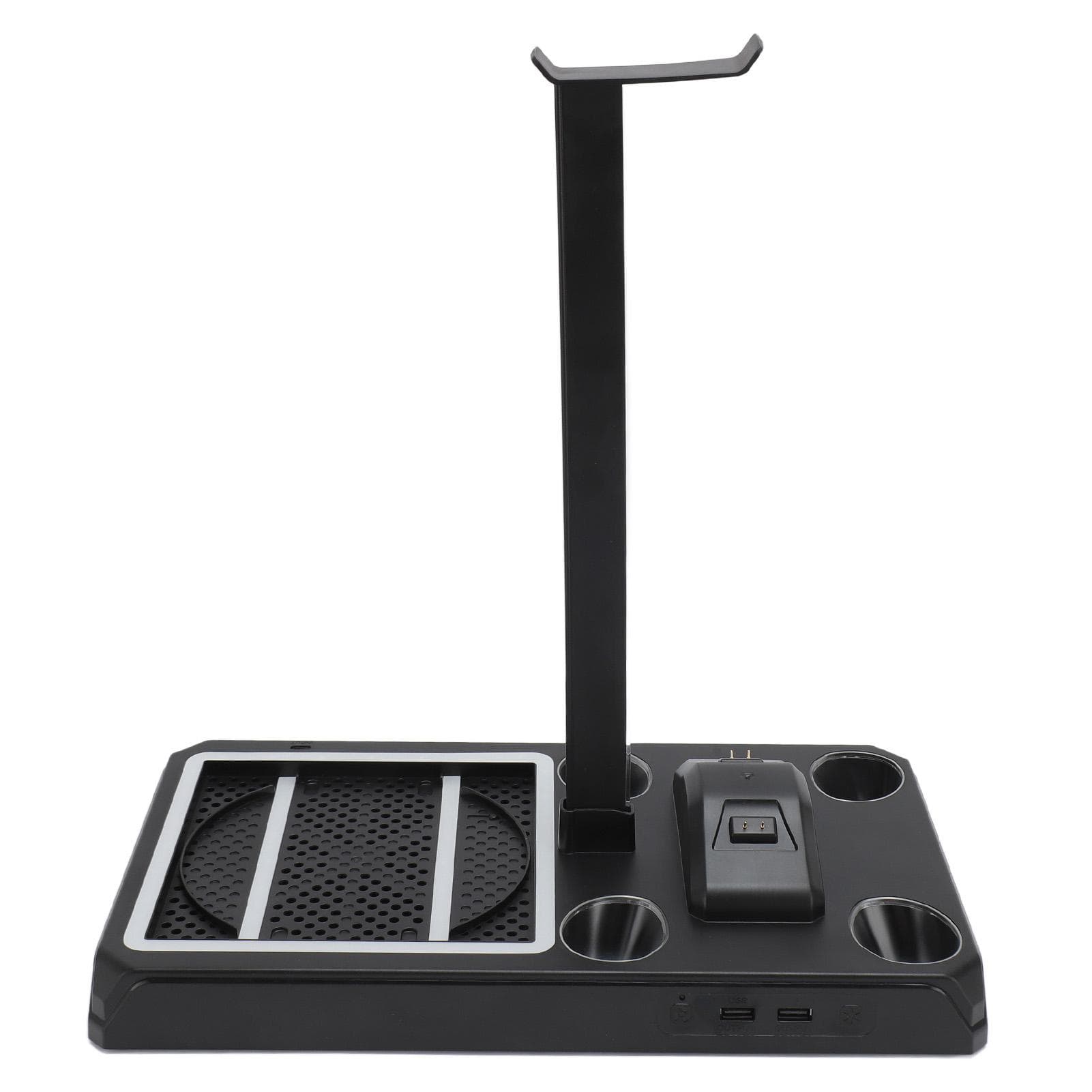 Console Cooling Stand Dual Controller Charger RGB Light Game Console Cooling Station with 12 Card