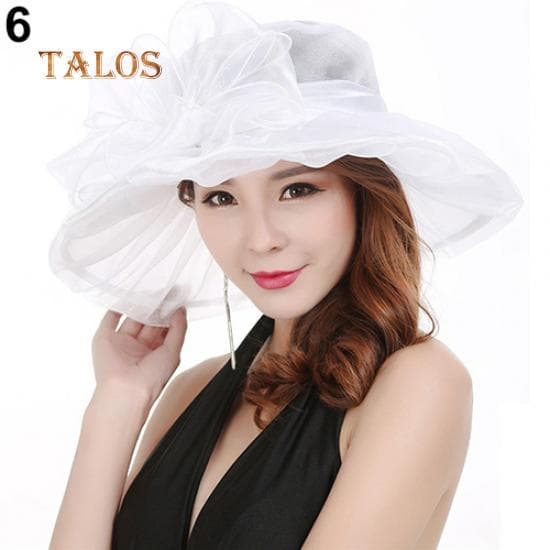 Women's Fashion Summer Church British Tea Party Wedding Hat Girls Hats white