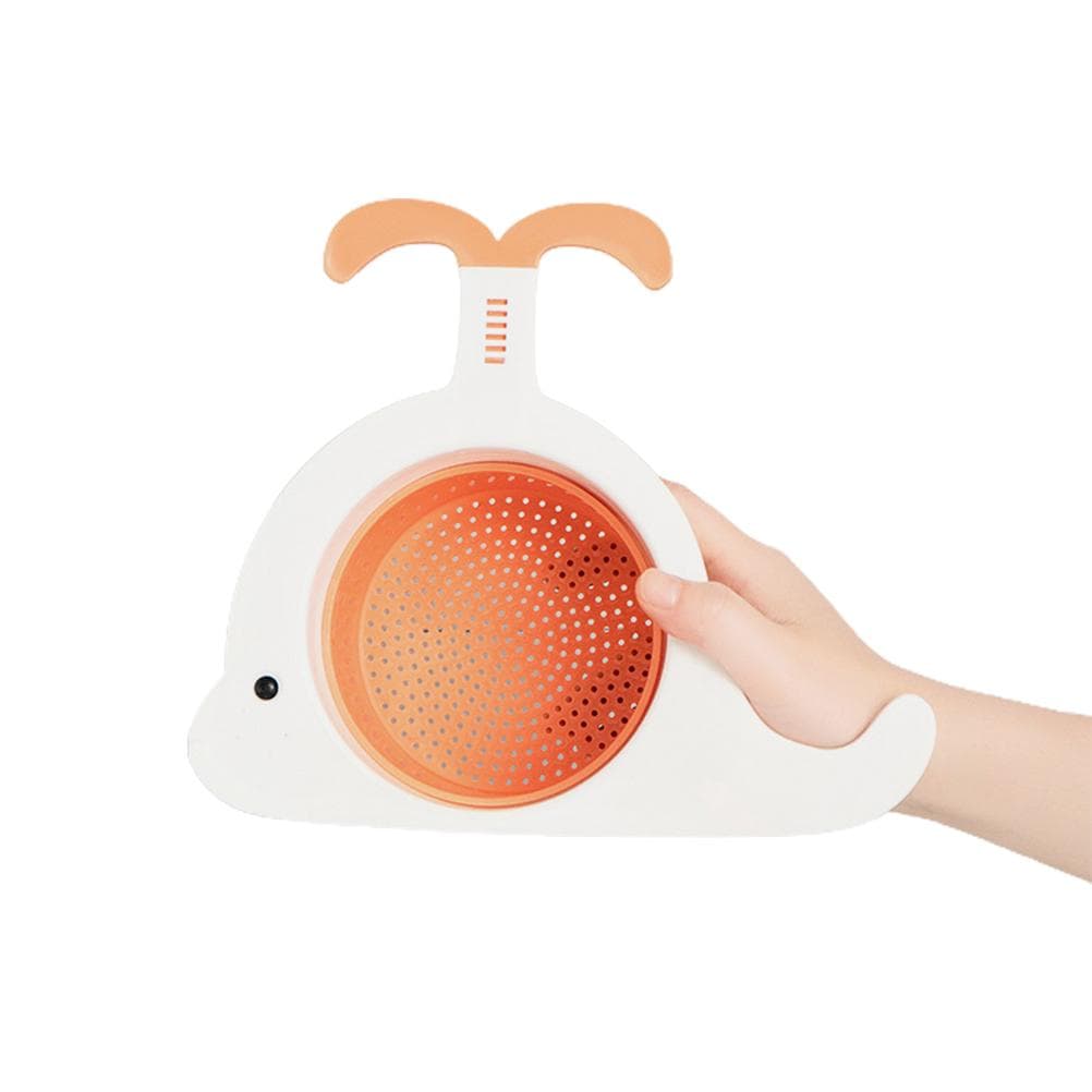 Kitchen Sink Drain Basket Corner Strainer for Sinks Whale Drain Rack Hanging Filter Basket white