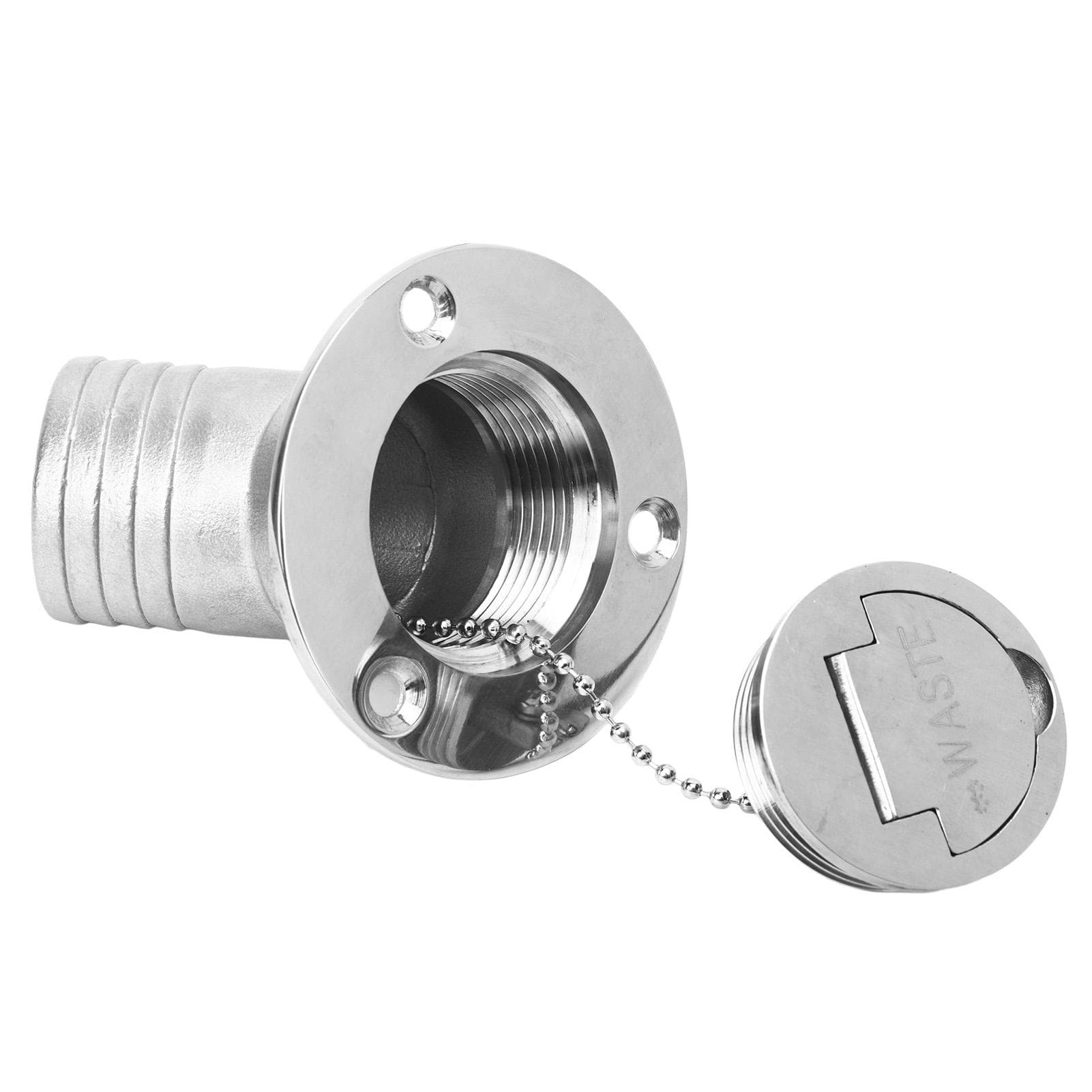 Boat Deck Filler 45 degrees 316 Stainless Steel 38mm Flip Fill Cover with Keyless Cap for Marine Yacht