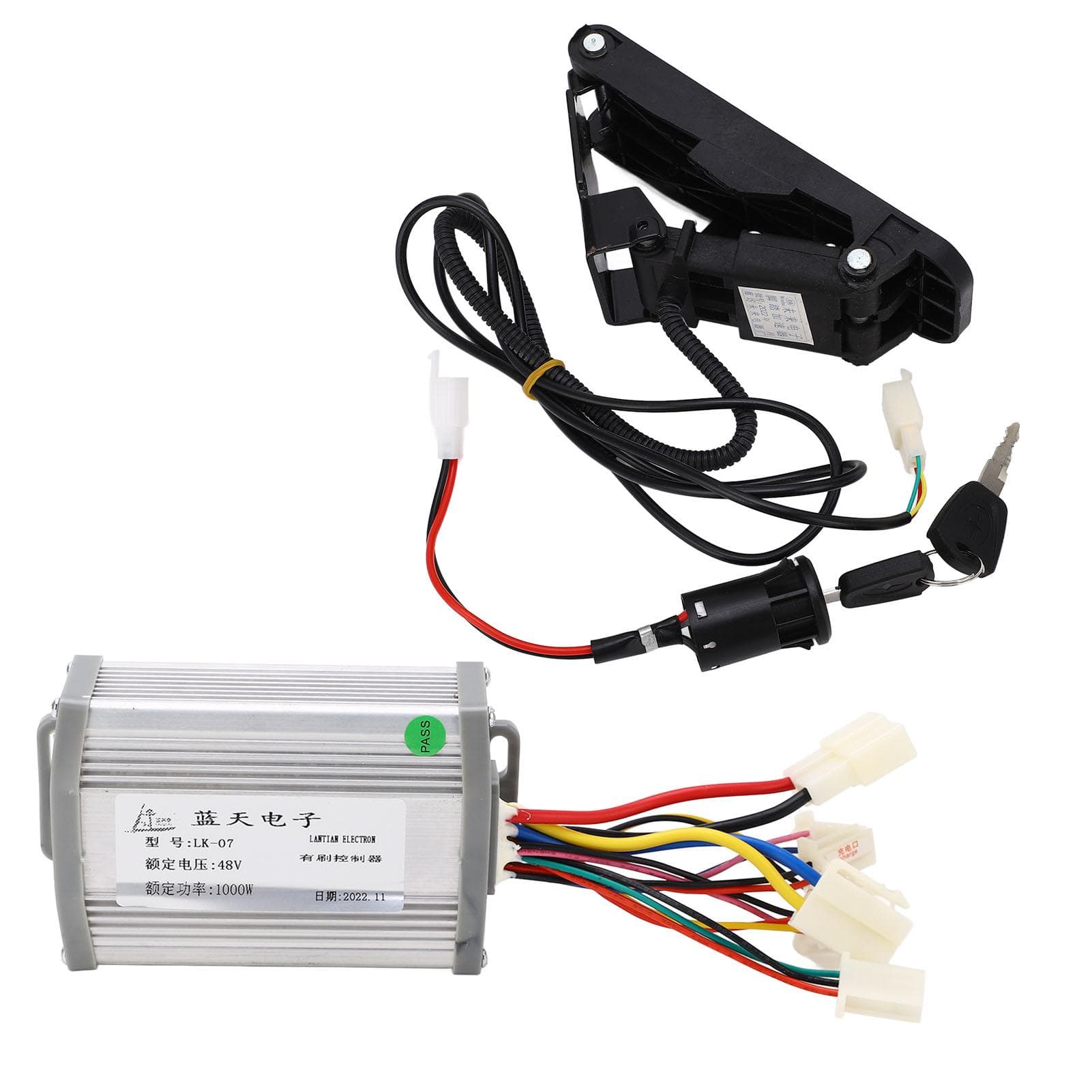 48V 1000w Brushed Motor Controller with Foot Throttle Pedal Electric Bicycles Conversion Kit for