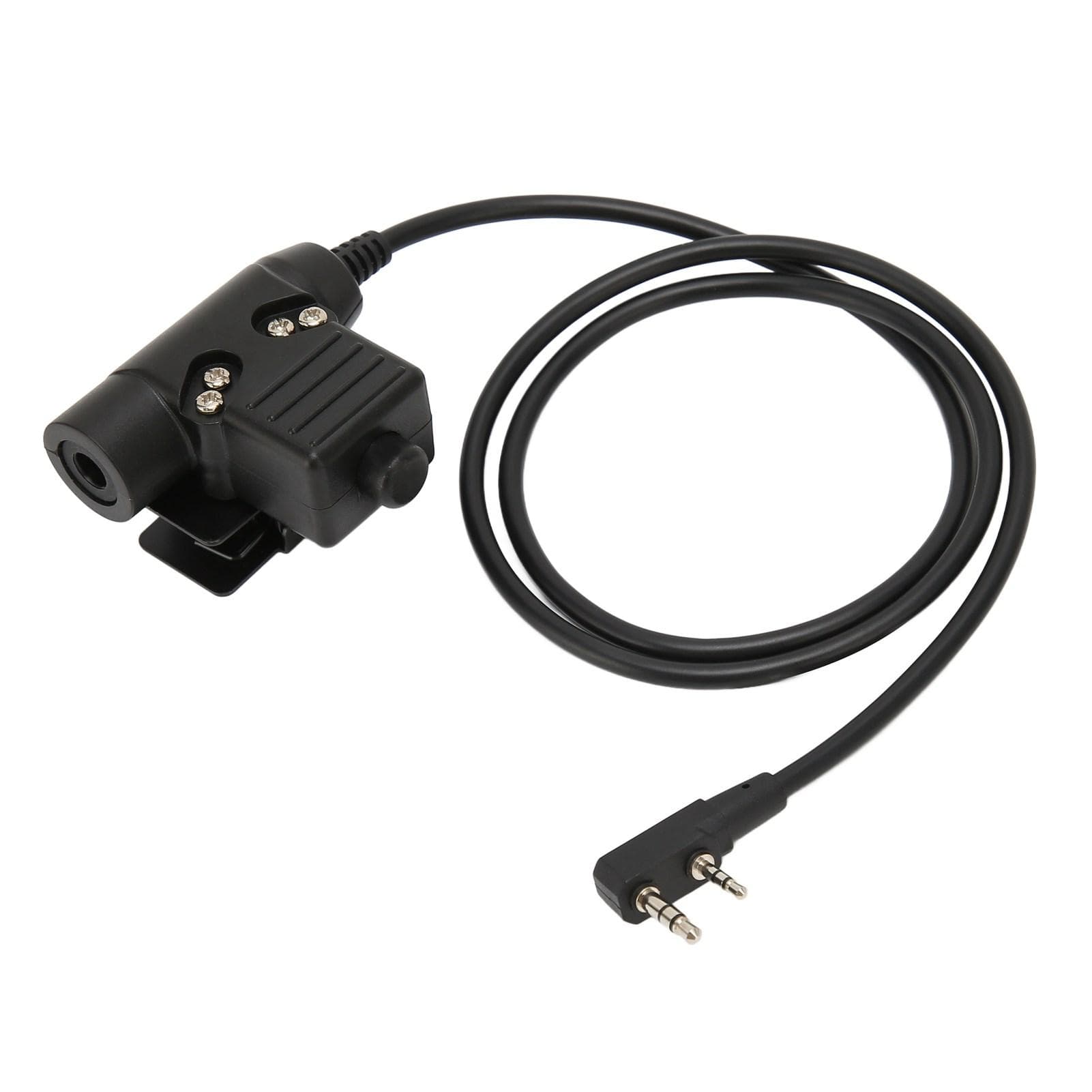 U94 PTT System Military Adapter 2 Pin 3.5mm Headset Adapter for Baofeng Series Walkie Talkies
