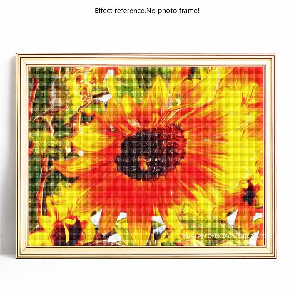 5D Diamond Painting Sunflower Full Round Embroidery Sale Picture Of Rhinestone Diamond 20X30