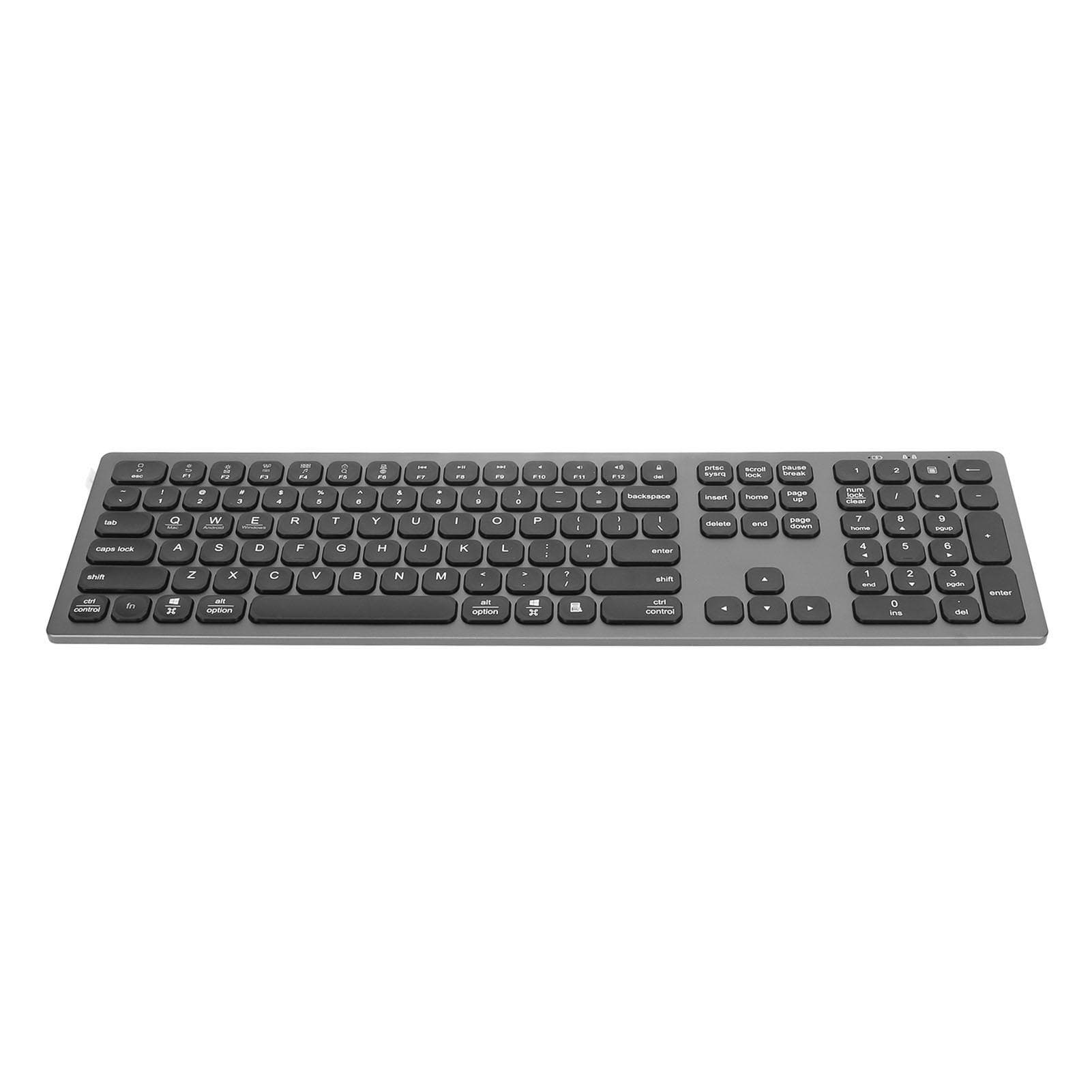 Bluetooth Keyboard with Numeric Keypad Skid Resistance Pads 110 Keys Thin Office Keyboard for OS X