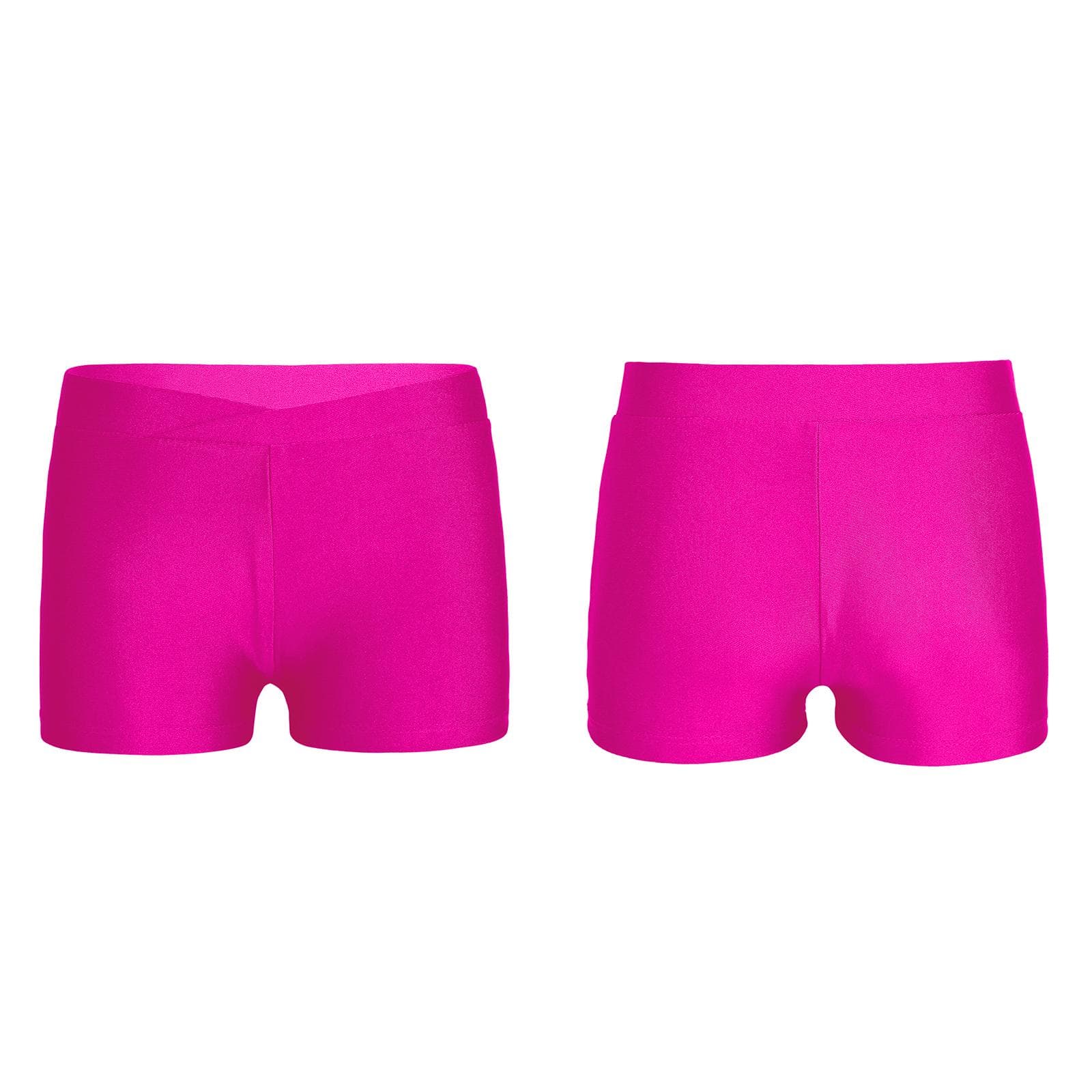 Kids Girls Elastic Waist Shorts Child Dance Sports Gymnastic Workout Bottoms Shorts 3-4 Years Rose