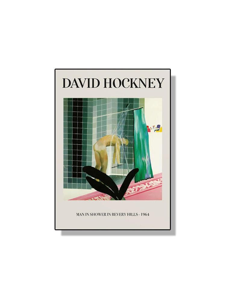 David Hockney Artwork Exhibition Poster Canvas Painting Abstract Pool Deckchairs Wall Art For Living Room Home Decoration 70x120cm No Fram