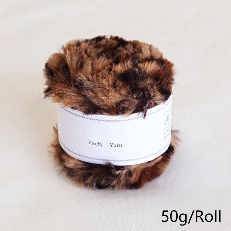 50g/Roll Hand Knitting Wool Yarn Faux Fur Mink Yarn Crochet Weaved Thread Fluffy Colorful