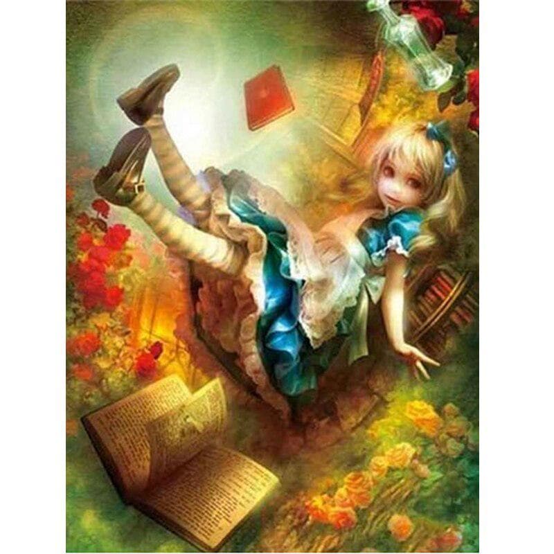 5D Diy Diamond Mosaic Cartoon Girl Diamond Painting Cross Stitch 20X30CM