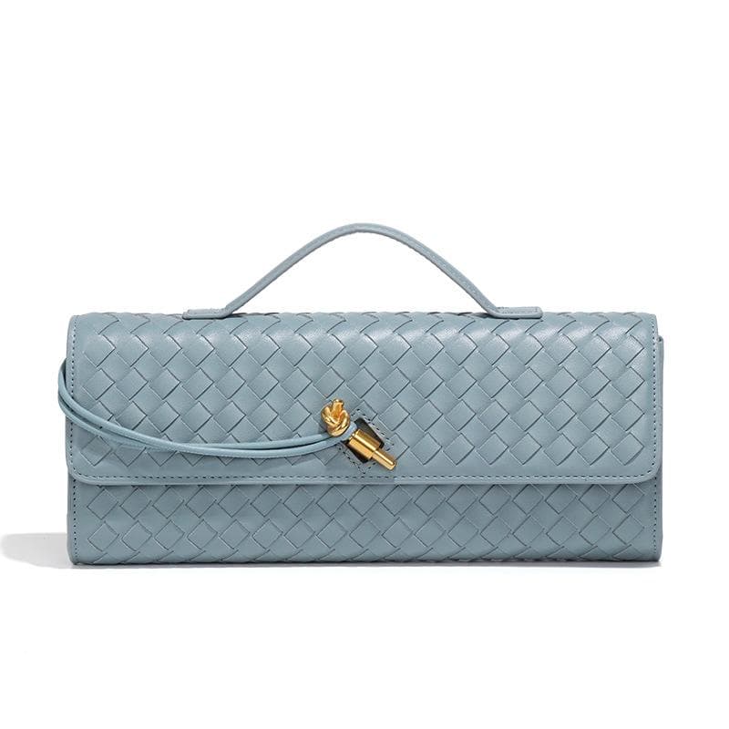 Personalized and High-end Woven Dinner Bag, Elegant Hand-held Shoulder Bag for Women, Vintage Horizontal Baguette Bag, Casual Crossbody Bag