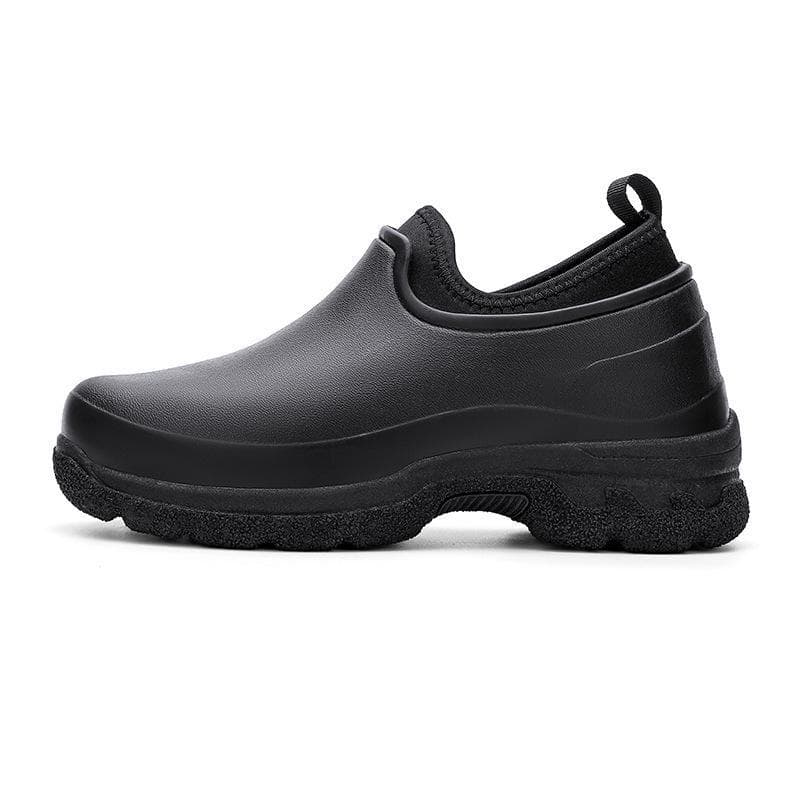 Large Waterproof Non-Slip Work Shoes for Men & Women - Perfect for Restaurants, Car Wash, and Rainy Conditions. Durable, Wear-Resistant Chef Footwear. 41 black
