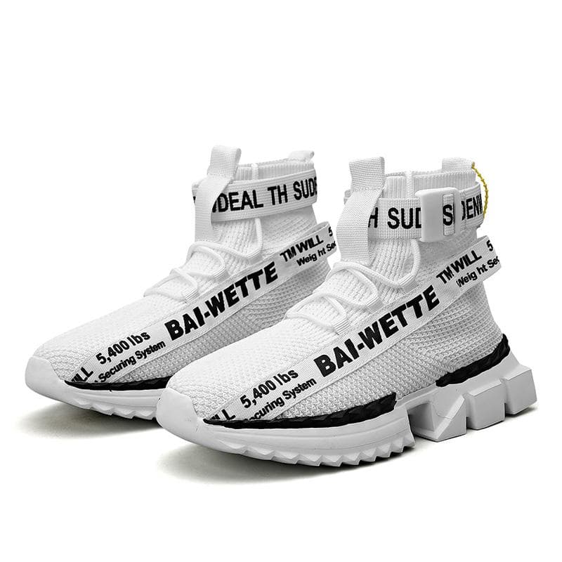 New Listing Mens Running Shoes Fashion Sneakers for Mens Sport Running Shoes Socks Shoes Casual Sports shoes 39 white