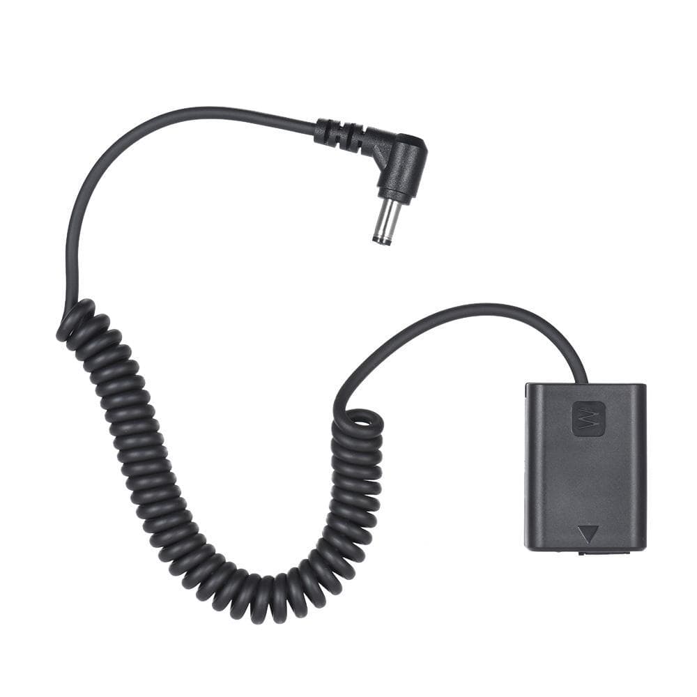Andoer NP-FW50 Dummy Battery Pack Coupler Adapter with DC Male Connector for Sony A7 A7II A7R A7S A7RII A7SII A6000 A5000 ILDC Camera