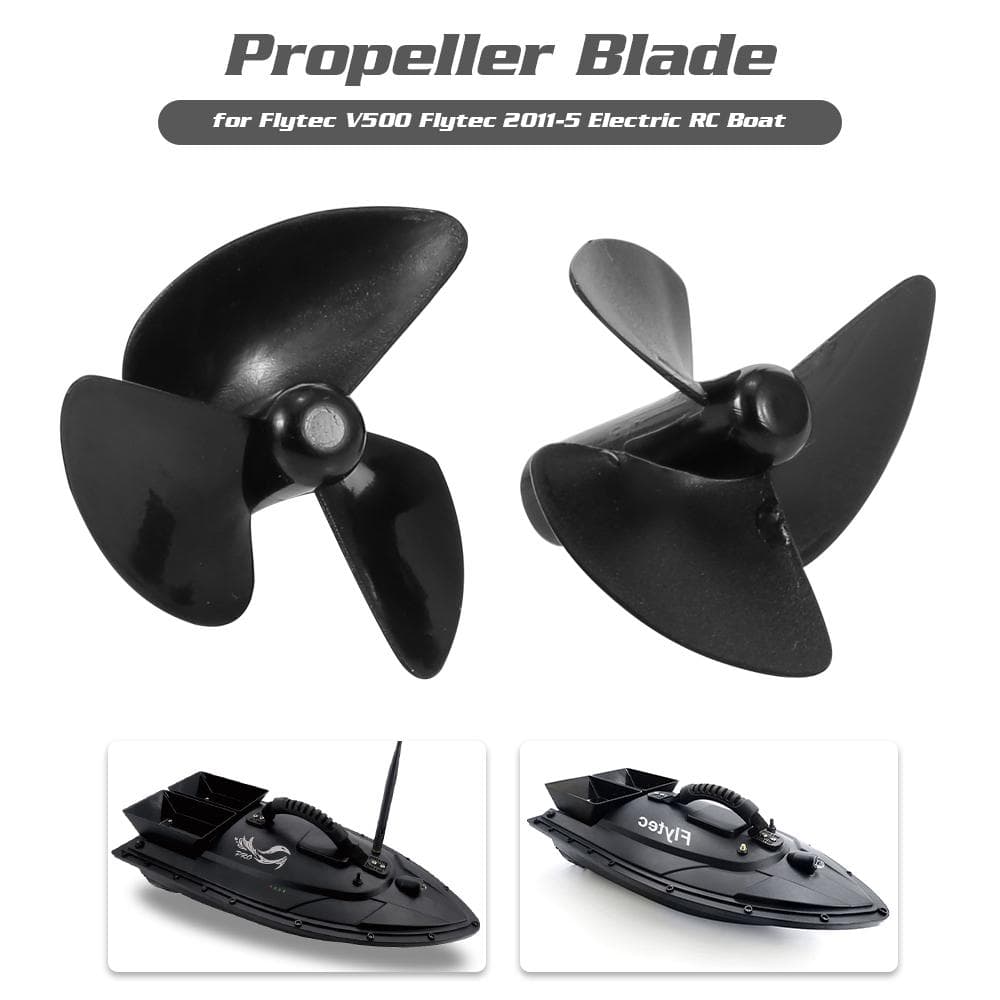 2pcs Propeller for Flytec V500 Flytec 2011-5 Electric RC Boat 3 Blades black