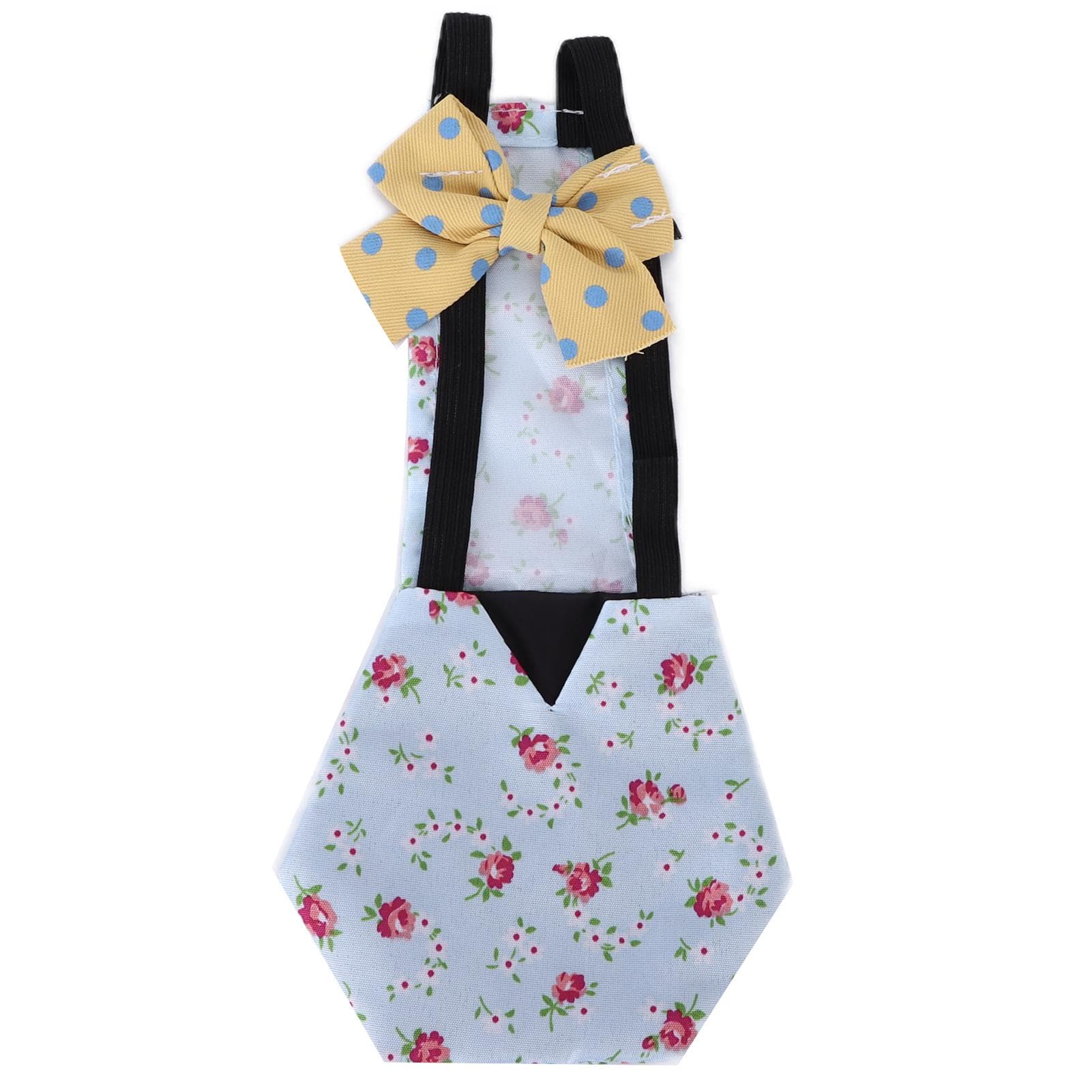 Pet Chicken Duck Diapers Waterproof Breathable Goose Clothes Diaper with Bow for PoultryL Blue M