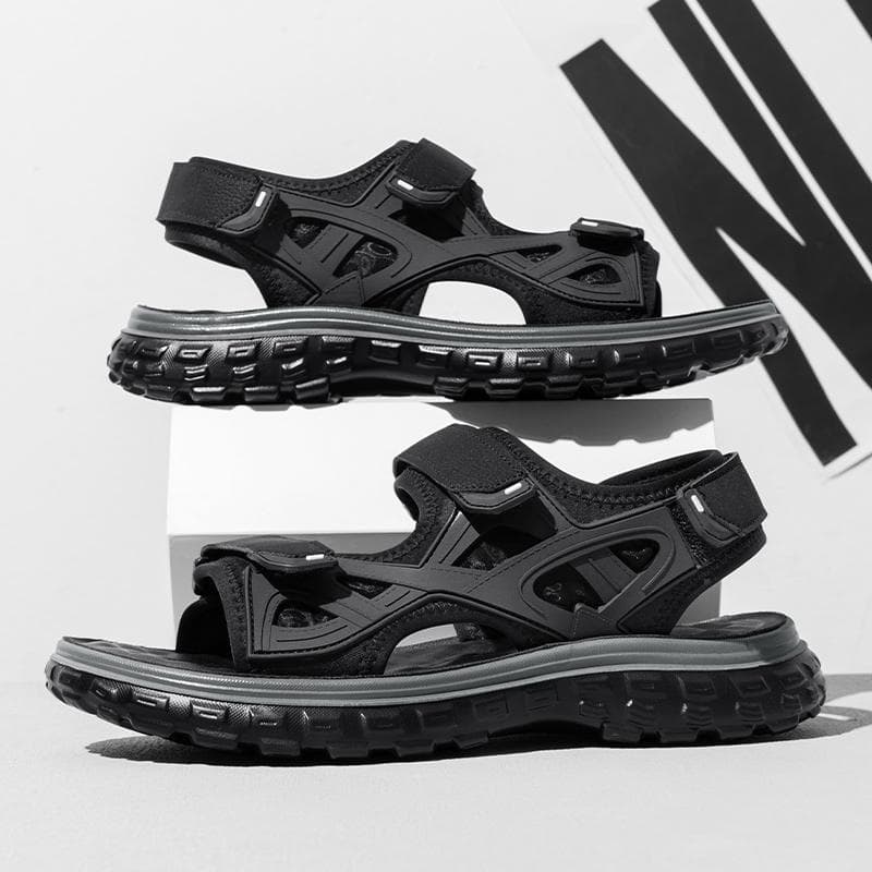 Summer Men Sandals Genuine Leather Mens Casual Shoes Outdoor Men Leather Sandals for Men Beach Shoes Roman mens Shoes 44