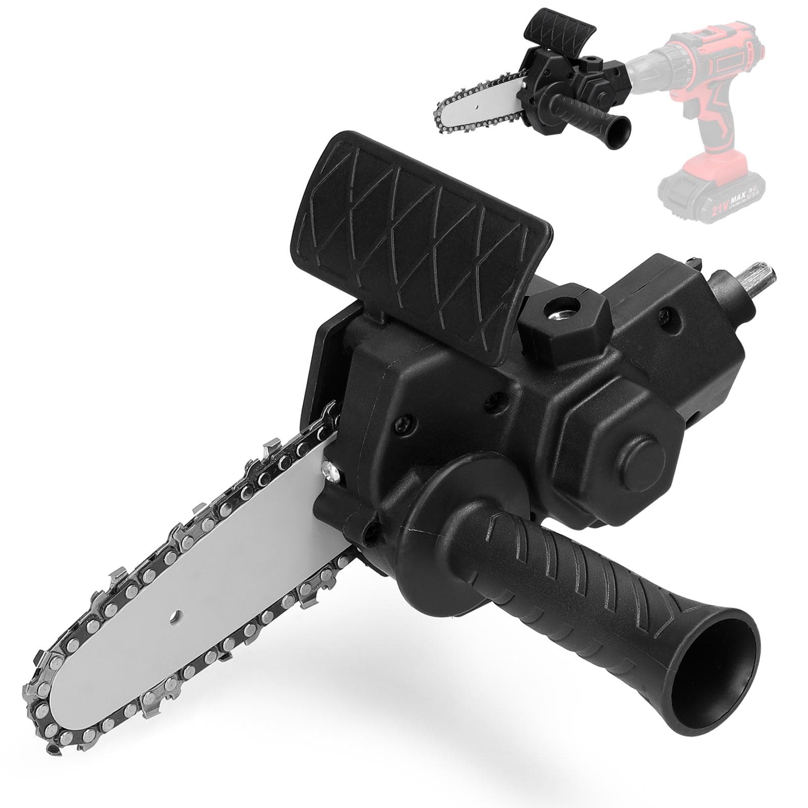 4 Inch Electric Drill Modified To Electric Chainsaw Tool Attachment Electric Chainsaws Accessory 4 Inch black