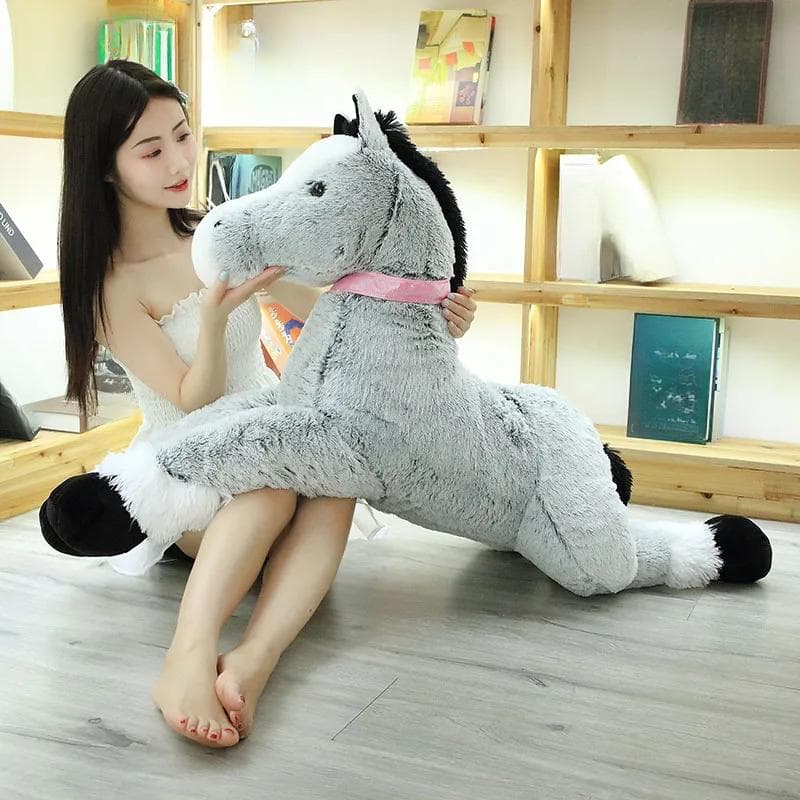Giant Size Cartoon Horse Plush Toys Stuffed Animal Doll Boys Girls Birthday Gift Home 90cm