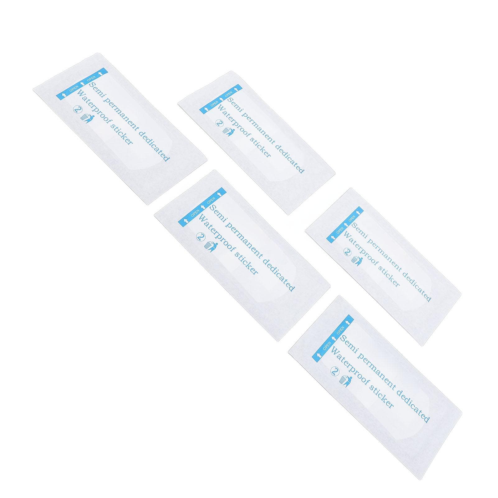 50pcs Eyebrow Water Resistant Patches Disposable Transparent Eyebrow Sweat Resistant Stickers