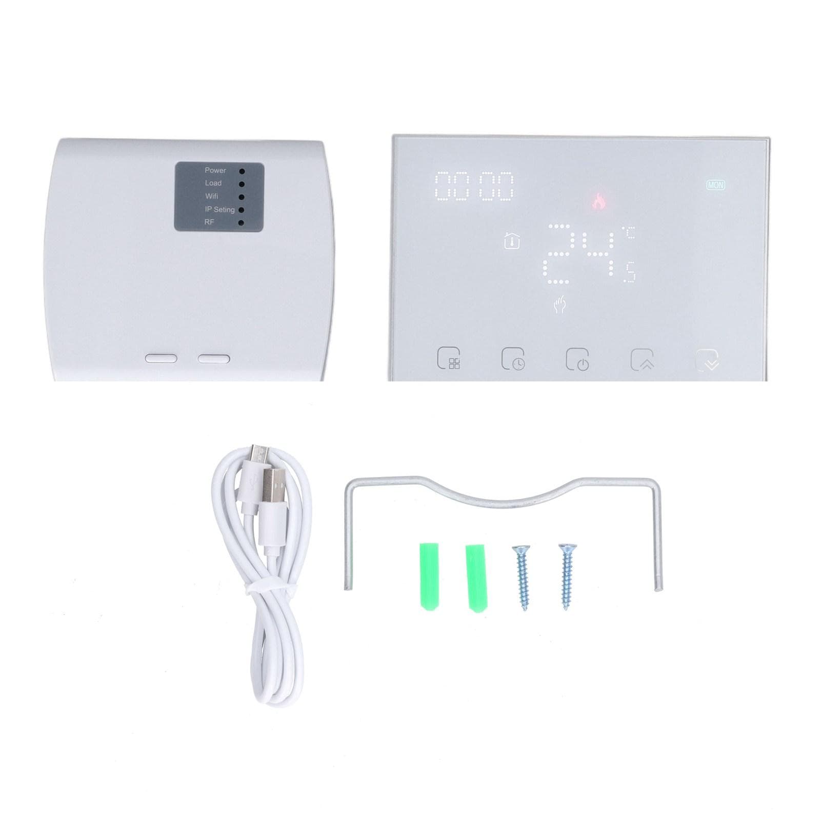 Water Heating Thermostat Touch Screen WIFI Voice Control Wireless Thermostat USB Timing Programming