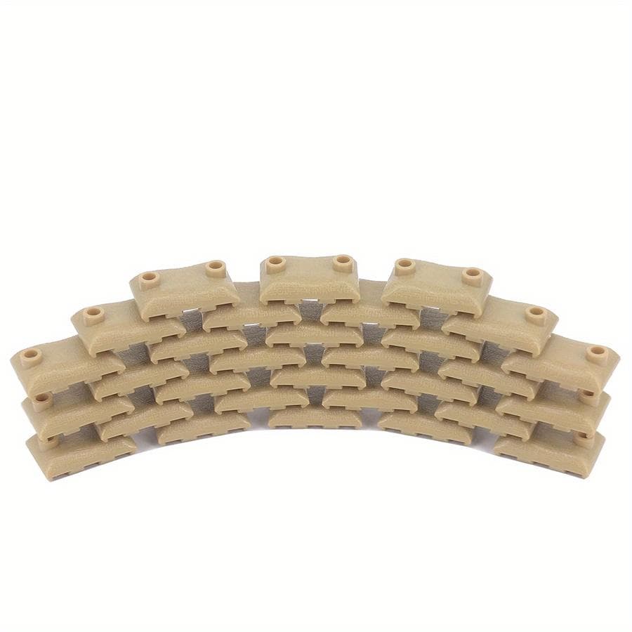 60pcs MOC Military Sandbag Building Blocks Compatible WW2 Soldiers Weapon Bricks DIY Army Scene Parts Toys for Boys Gift