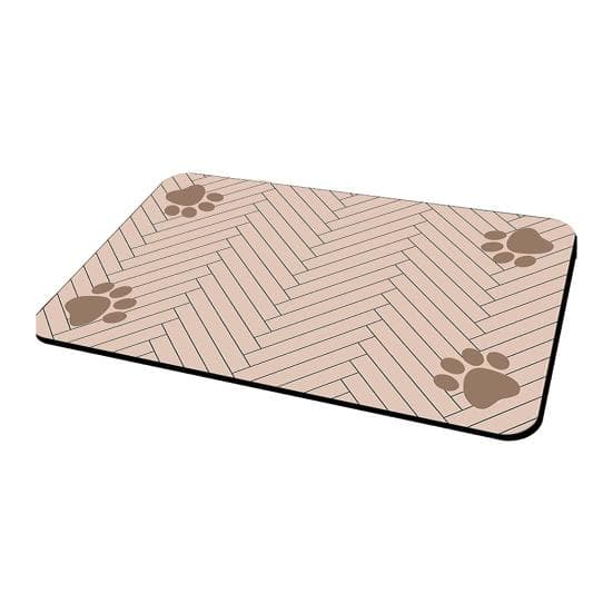 Pet Feeder Placemat Floor Rug with Waterproof Rubber Backing Anti Slip Quick-Drying Pad for Dogs Cats Food And Water Bowl Prevent Messes 40x60cm khaki