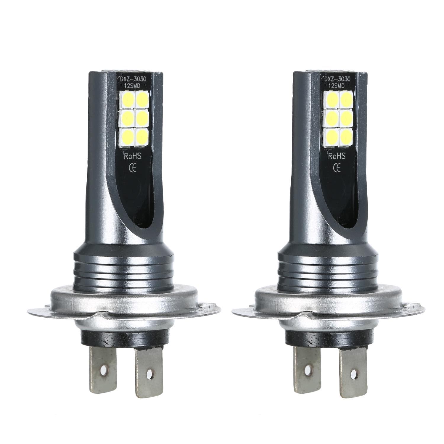 H7 Car LED Fog lights 200W Headlight Bulbs Kit 6000K White Running Light HID Decoder Fog Bulbs black