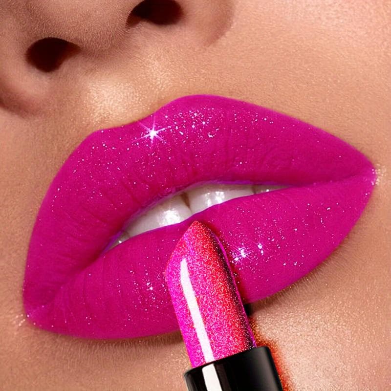 Glitter Lipstick Shiny Lip Gloss Waterproof Long Lasting Shimmer Pearlescent Lip Tint Women Makeup Cosmetics