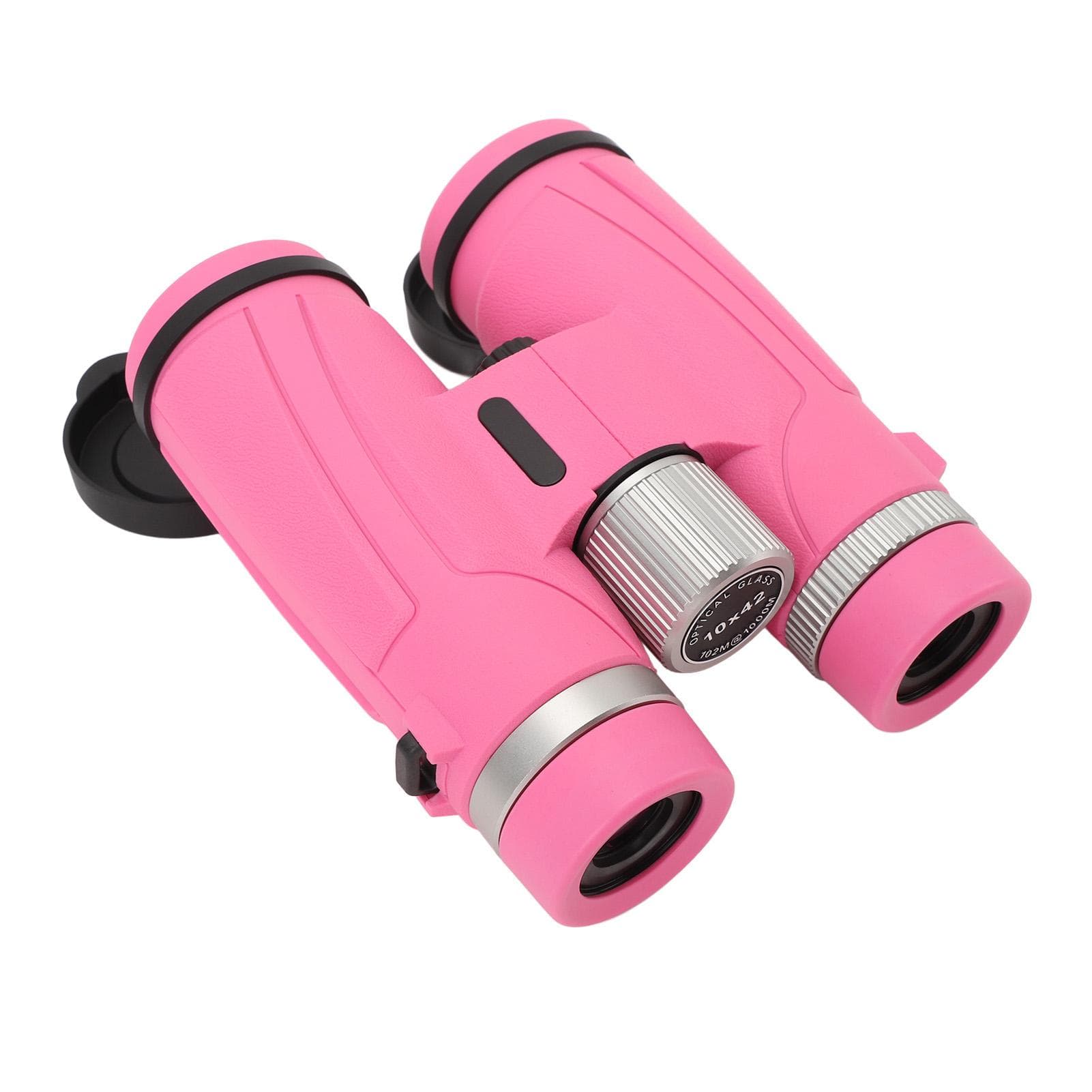 10x42 Binoculars for Adults Kids Rubber HD Compact Binoculars for Bird Watching Outdoor Travel pink