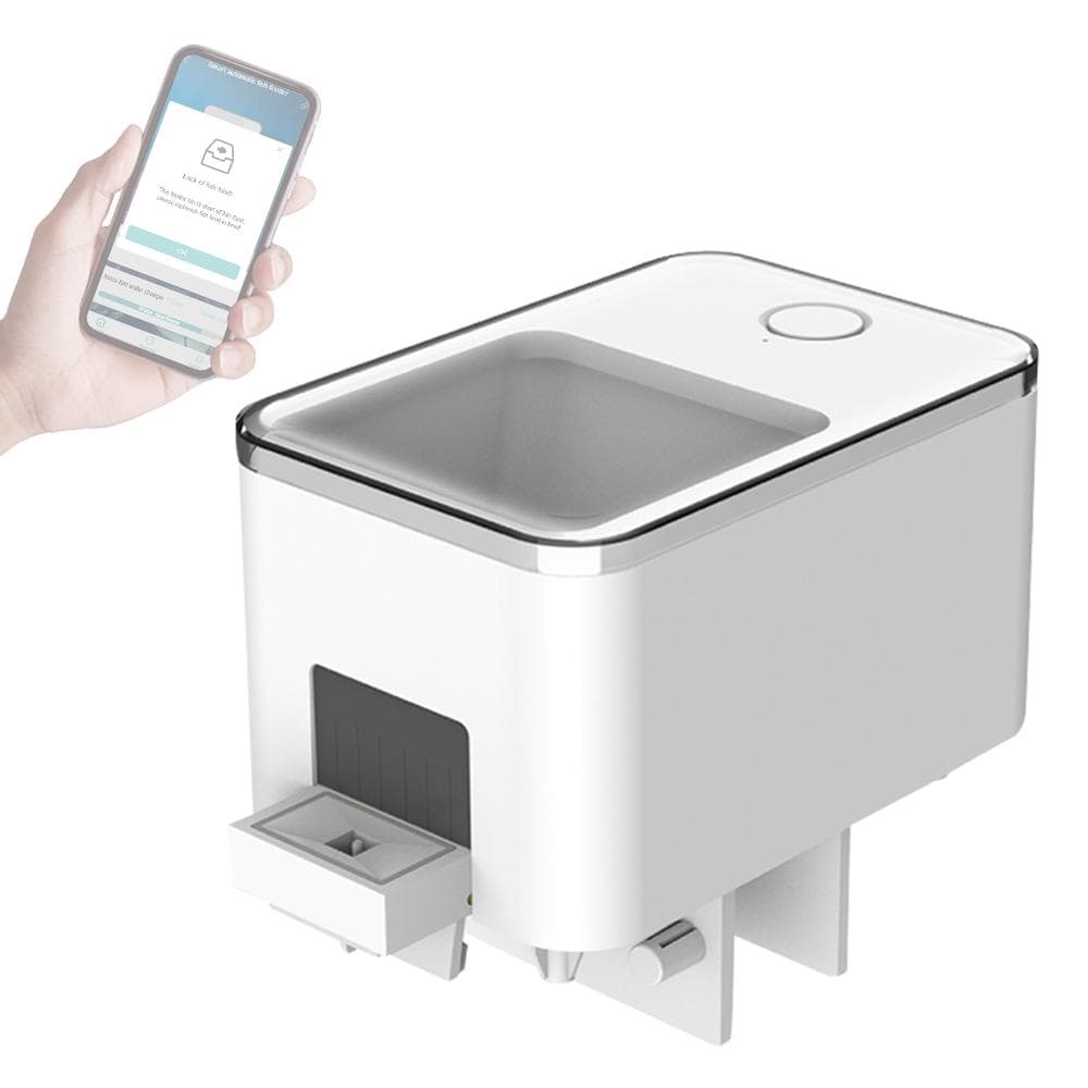 WiFi Intelligent Timing Automatic Feeder Aquarium Goldfish Feeder 100ML Large Capacity Fish Feeder multicolour