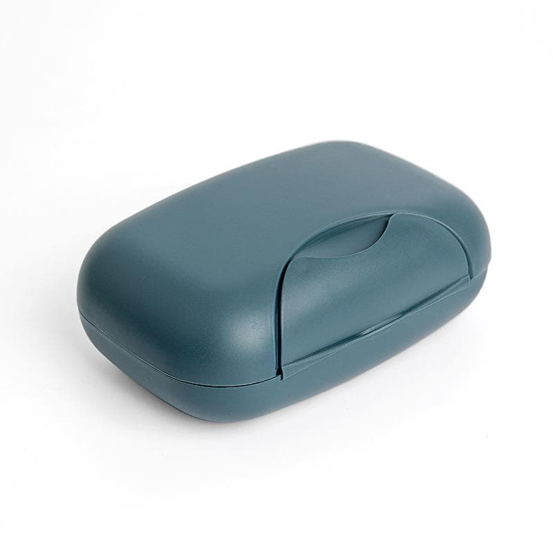 Portable Travel Soap Box Four Colors Waterproof Leak Proof Stylish Compact Easy To Carry Bathroom Storage Sealed Box blue