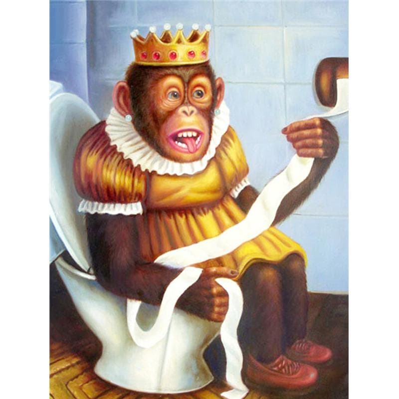 5D Diamond Painting Monkey Full Cross Stitch Embroidery Animal Rhinestones Fall Decorations 50X70CM