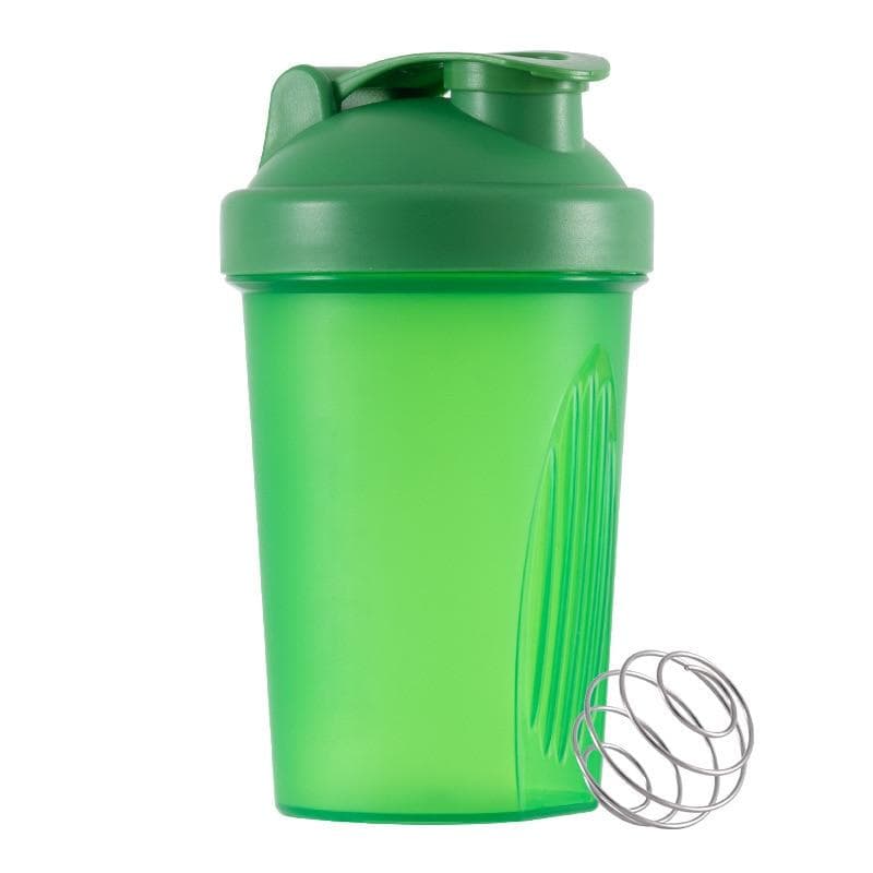 400ML Blender Shaker Bottle with Stainless Whisk Ball BPA Free Plastic Protein Shakes Leakproof for Powder Workout Gym Sport green green