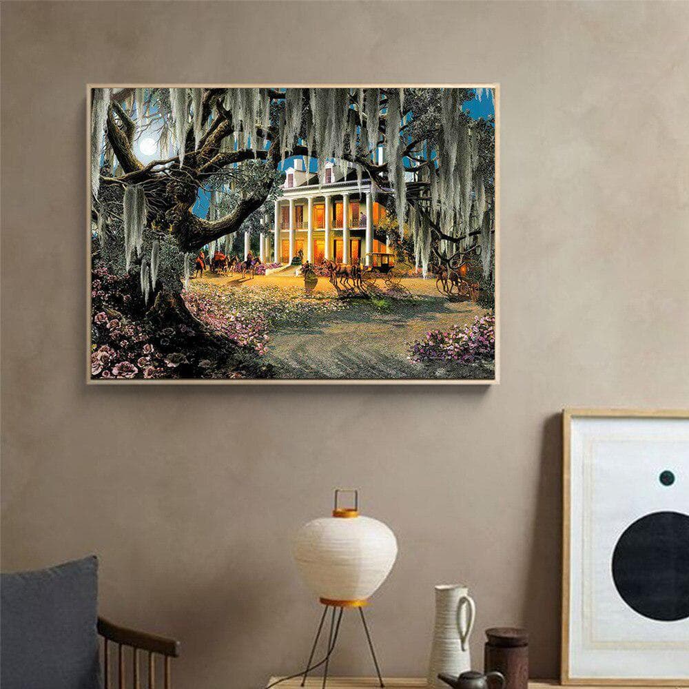 Diamond Painting Full Round Drill Scenic Diamond Embroidery House Home Decoration Diamond 20X30CM