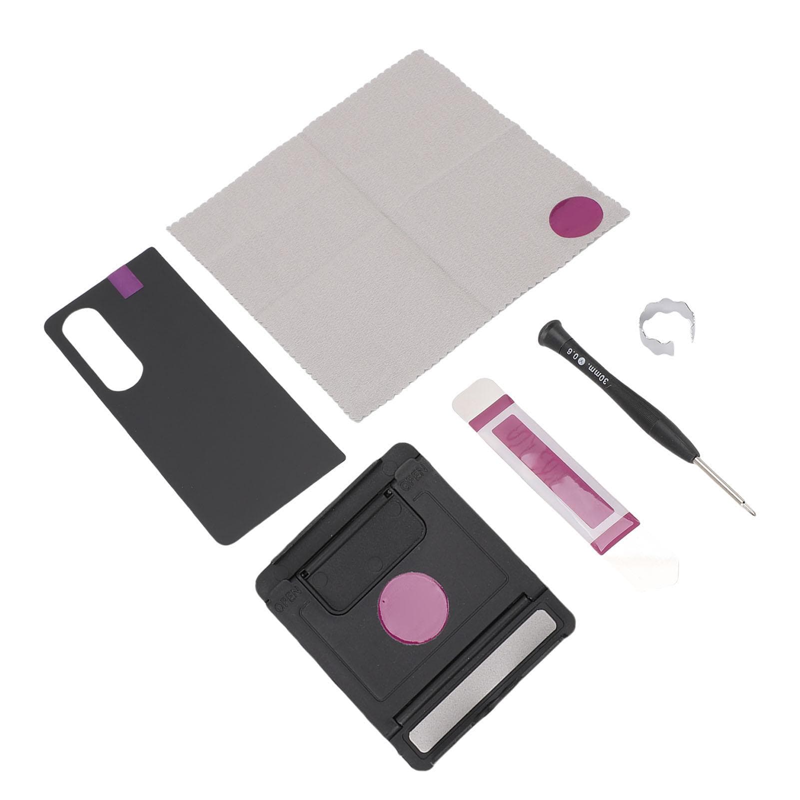Back Glass Cover for Galaxy Z Fold 4 5G Phone Rear Cover Back Glass Replacement with Adhesive and black
