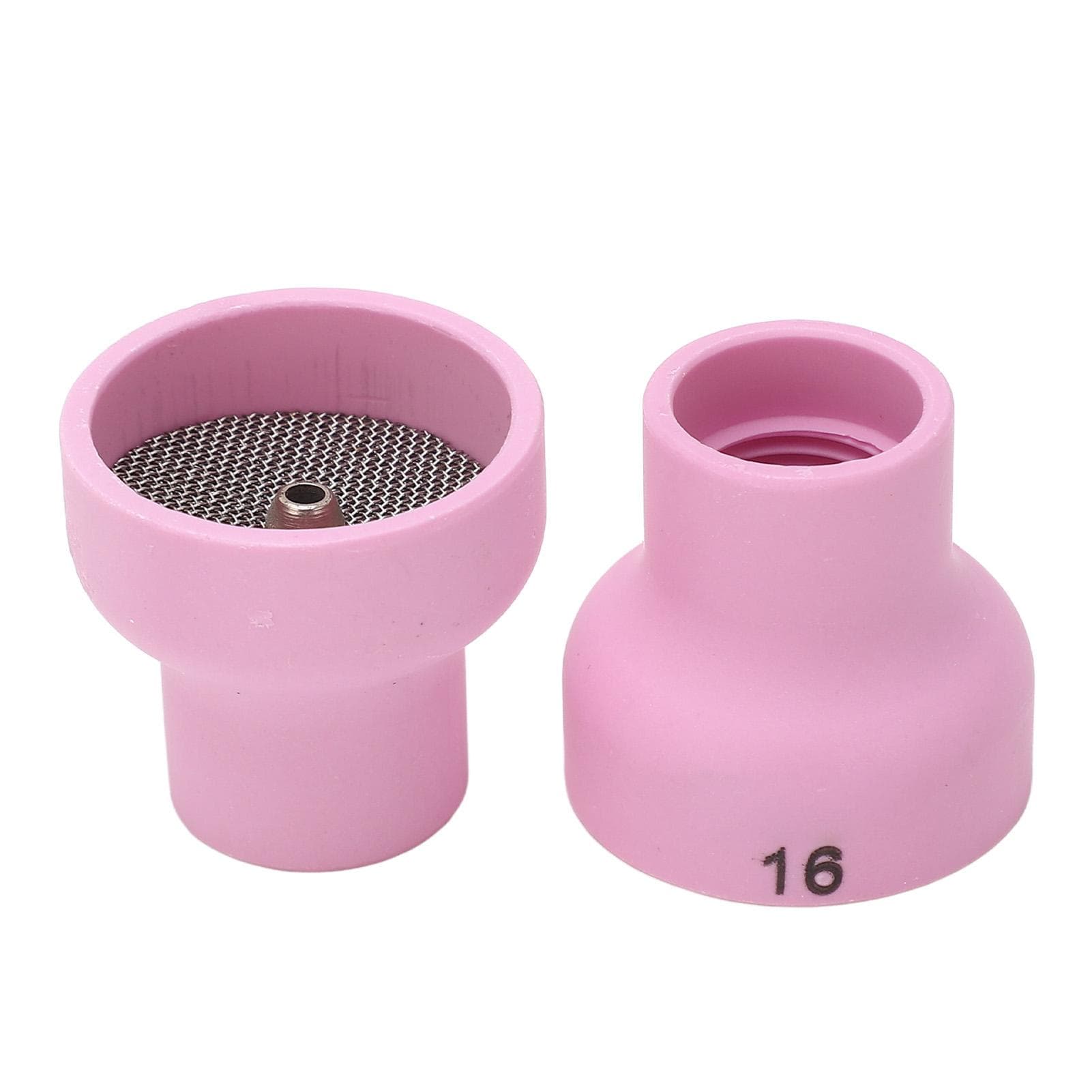 2Pcs TIG Welding Cup 16# Ceramic Nozzle 2.4mm Center Hole Accessory Set Kit for WP17 18 26 Torch