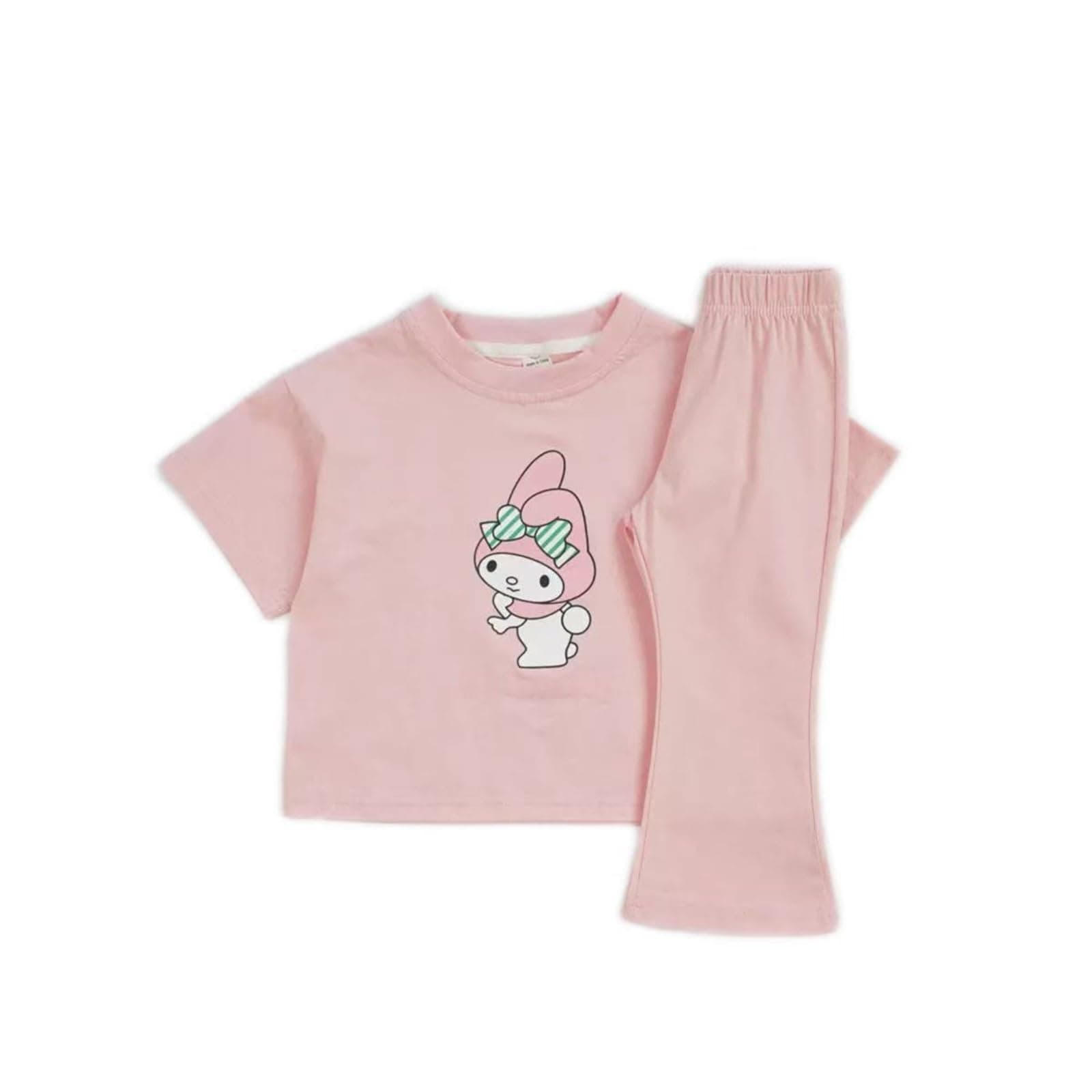 [Reloading] Cinnamoroll, Kuromi, and My Melody Summer Children's Pajama Set, Short Sleeve T-Shirt and Shorts, Loungewear, Cotton, Cute, Stylish, Thin,