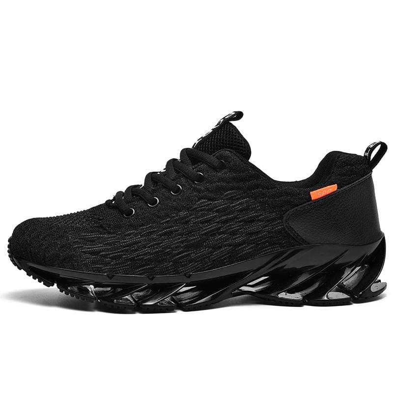 36-47 Shock-absorbing Anti Slip Wear-resistant Fashionable Flying Woven Sports and Leisure Shoes Trendy Running Shoes 45 black