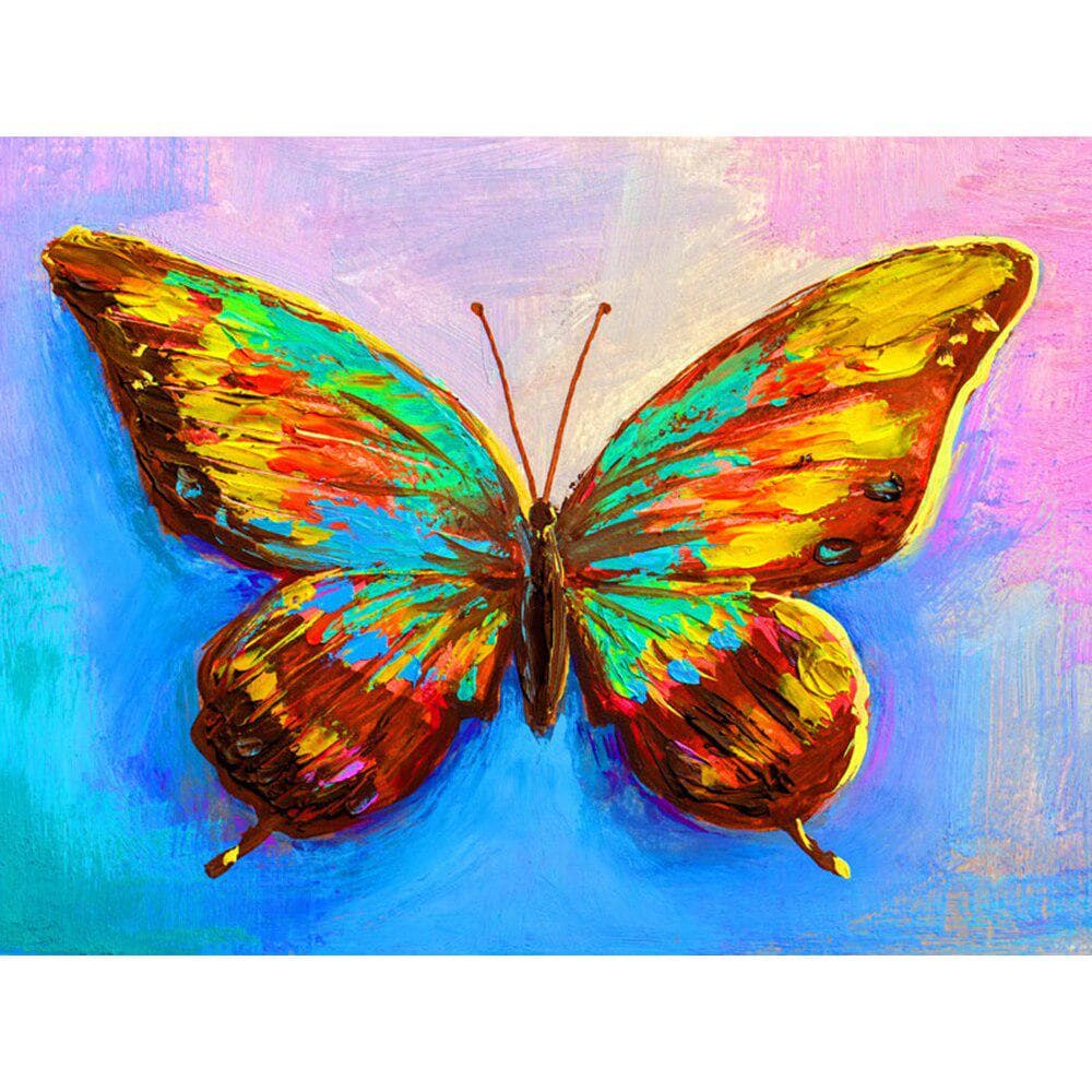 Diamond Embroidery Butterfly Animal Full Round Diamond Painting Butterfly Pictures of Rhinestones 20X30CM