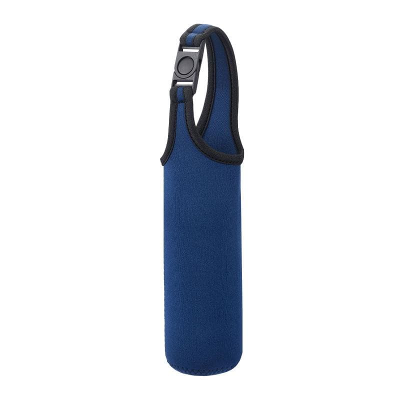 1pc 750ml Sports Water Bottle Pouch Insulated Bag Neoprene Sleeve Carrier Bag For Glass Bottle Portable Cup Bag navy blue