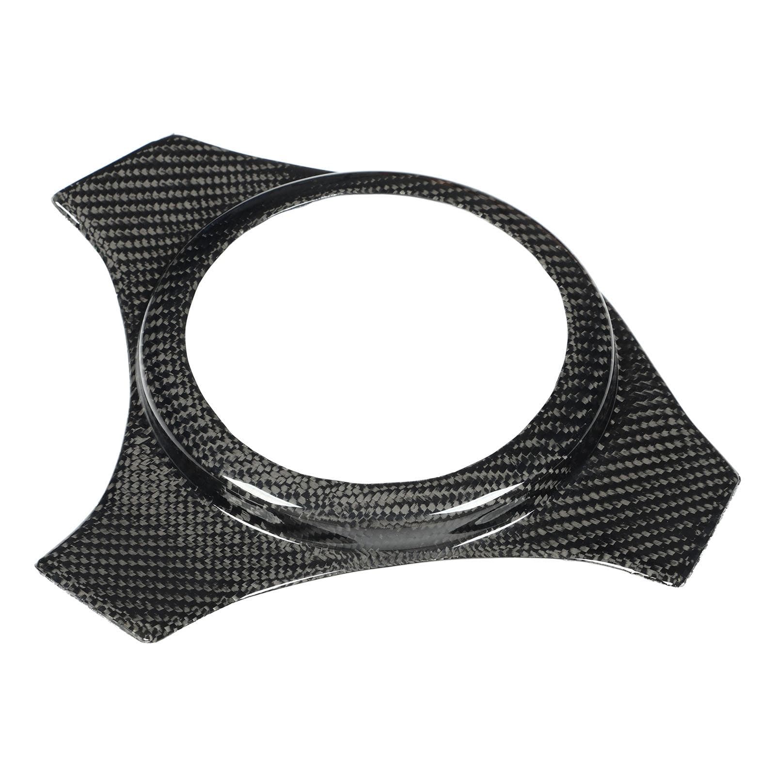 Real Carbon Fiber Steering Wheel Cover Glossy Replacement for Mitsubishi Lancer Evolution EVO 7 8 9