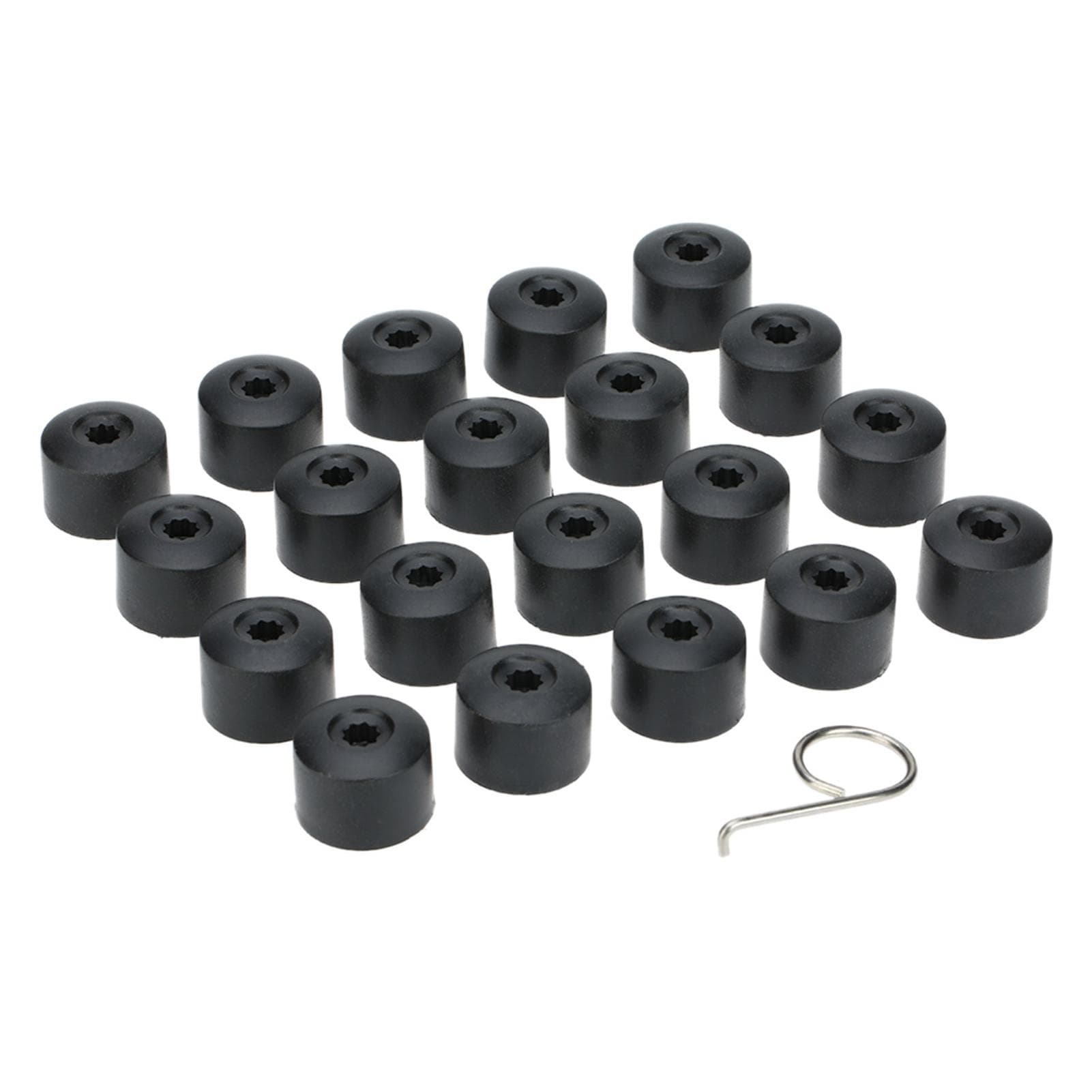 20Pcs 17mm Car Wheel Nut Cover Bolt Cap Removal Tool for VW Golf Bora Passat 17 mm black