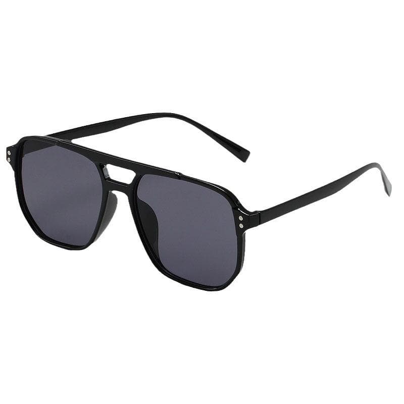 Retro Double Beam Sunglasses Fashionable Large Frame Sunshade UV Protection Personalized Ocean Film 8618