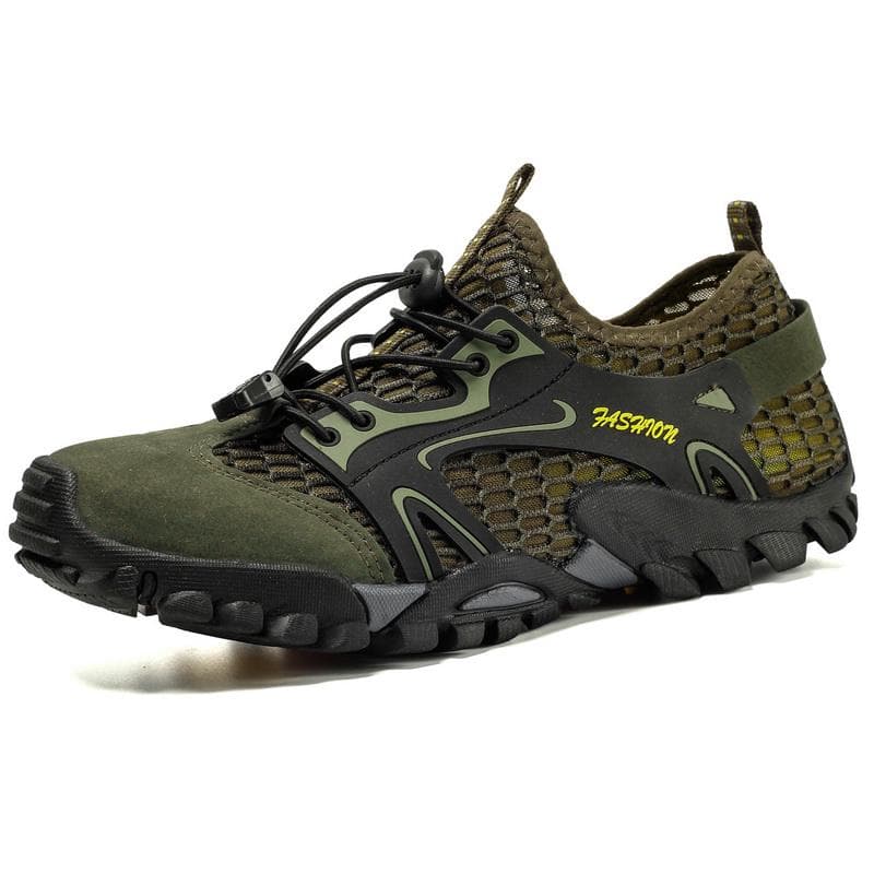 Hiking Trekking Sneakers Men Quick Dry Water Aqua Shoes Non Slip Breathable Outdoor Sport Shoes Plus Size 39-50 44 khaki